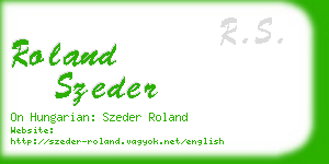 roland szeder business card